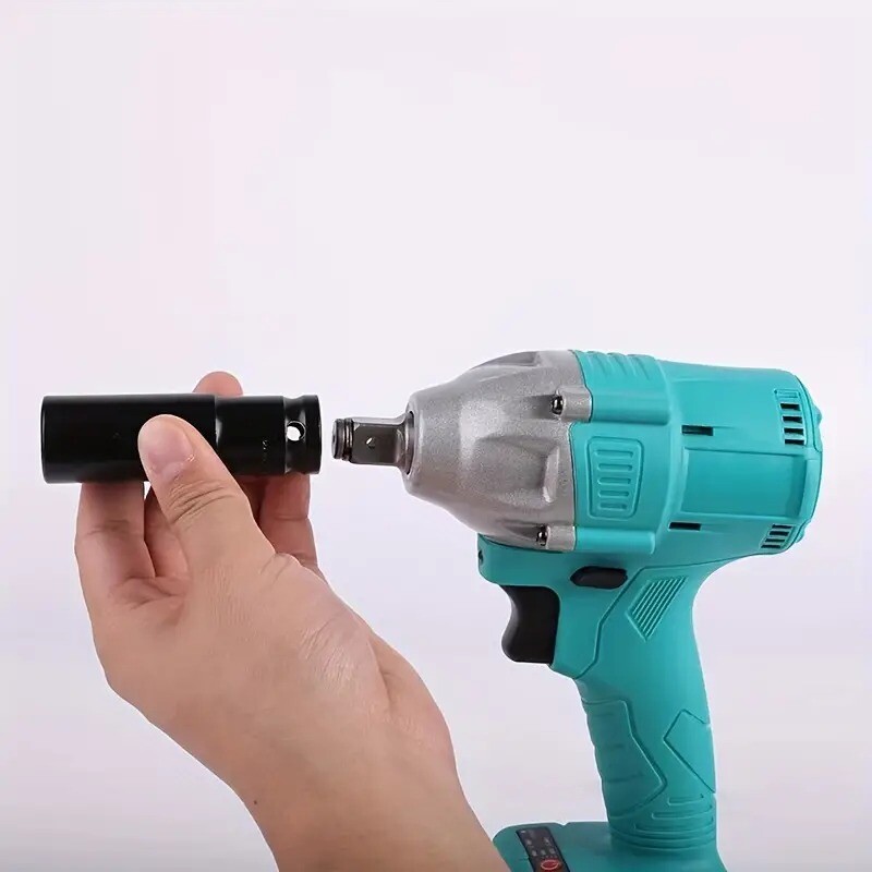 Set de 10 buc. cheie electrică de 1/2 inch, cu cap de priză, priză pneumatică, cheie electrică cu litiu, extensie cu deschidere hexagonală