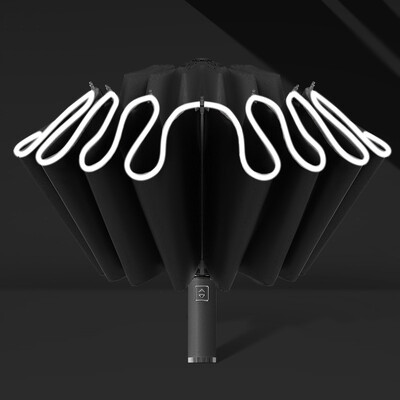 Αυτόματη αναδιπλούμενη ισχυρή ομπρέλα για άνδρες Γυναικεία αντιανεμική ομπρέλα 12 πλευρών αντίστροφη ομπρέλα Ανθεκτική ομπρέλα ταξιδιού ανεστραμμένη βροχή