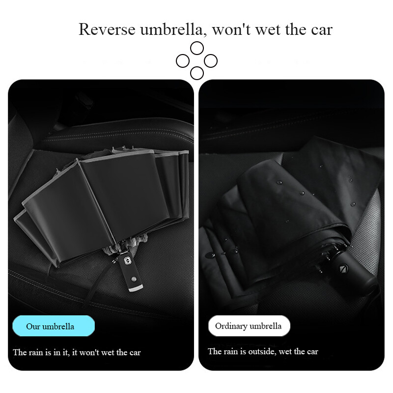Αυτόματη αναδιπλούμενη ισχυρή ομπρέλα για άνδρες Γυναικεία αντιανεμική ομπρέλα 12 πλευρών αντίστροφη ομπρέλα Ανθεκτική ομπρέλα ταξιδιού ανεστραμμένη βροχή