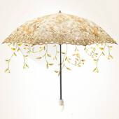 Umbrelă de soare pentru doamnă, ploaie, femeie, dantelă, umbrelă pliabilă, rezistentă la vânt, broderie, pânză, umbrelă de soare, acoperire neagră, cadou Parapluie SY405