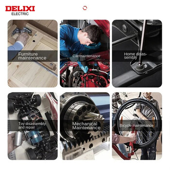 DELIXI ELECTRIC Комплект шестограмни ключове，шестограмен ключ，отвертка Комплект с кутия，втулкаУниверсален въртящ момент дълъг метричен,за поддръжка на превозно средство