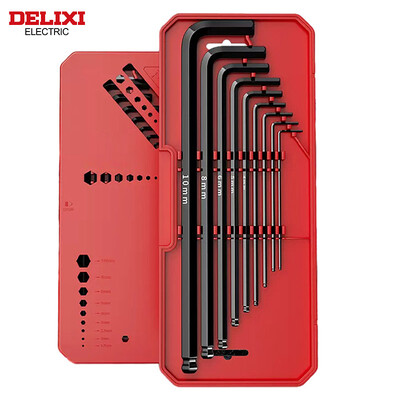 DELIXI ELECTRIC Σετ κλειδιών Allen, Εξαγωνικό Κλειδί Allen Σετ σε συσκευασία με κουτί με κλειδί, Sleev Universal Torque Long Metric, για συντήρηση οχήματος