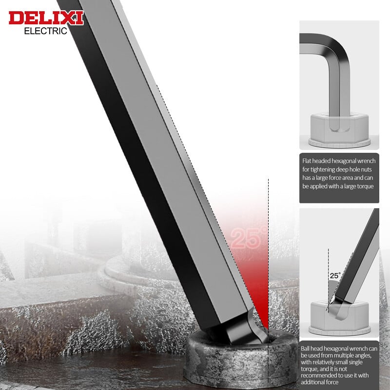 DELIXI ELECTRIC Σετ κλειδιών Allen, Εξαγωνικό Κλειδί Allen Σετ σε συσκευασία με κουτί με κλειδί, Sleev Universal Torque Long Metric, για συντήρηση οχήματος