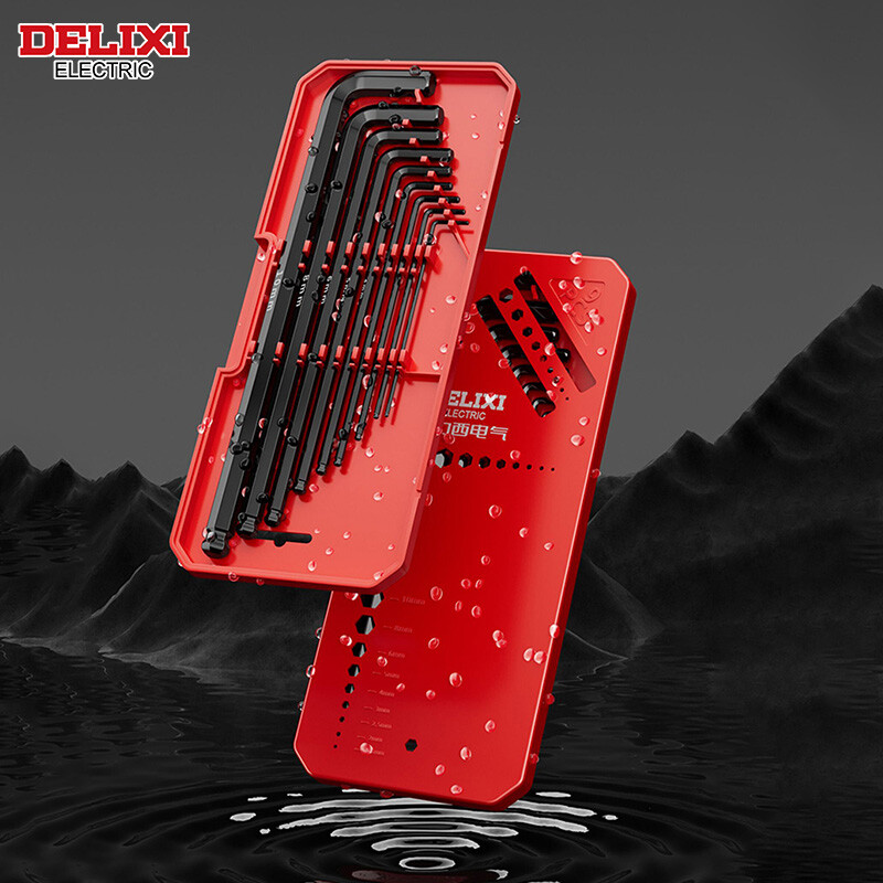DELIXI ELECTRIC Σετ κλειδιών Allen, Εξαγωνικό Κλειδί Allen Σετ σε συσκευασία με κουτί με κλειδί, Sleev Universal Torque Long Metric, για συντήρηση οχήματος