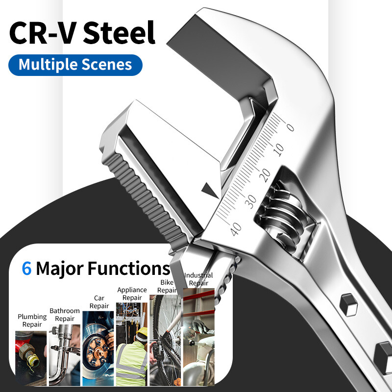 Ρυθμιζόμενο κλειδί CR-V από χάλυβα γενικό κλειδί Μηχανικό εργαστήριο χειρός επισκευής εργαλείων κλειδί αυτοκινήτου αυτοκινήτου Εργαλεία υλικού