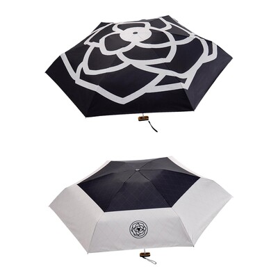 Portable Umbrella Personal Umbrella Outdoor Activities Compact 6 Ribs Camellia for Women Sunny Umbrella Sunny Umbrella Sun Rain Umbrella