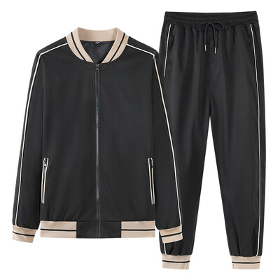 Seturi de îmbrăcăminte sport pentru bărbați, primăvară, toamnă, costum sport, hanorace + pantaloni la gleznă, 2 piese, trening casual pentru bărbați