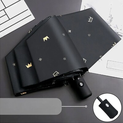 Πτυσσόμενη αυτόματη ομπρέλα ανδρών και γυναικών Φοιτητές Χαριτωμένη ομπρέλα ηλίου Αντηλιακή ομπρέλα κατά της υπεριώδους βροχής και ηλιόλουστη ομπρέλα διπλής χρήσης