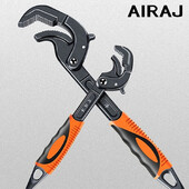 AIRAJ uzgriežņu atslēga ar augstu oglekļa tēraudu, daudzfunkcionāls regulējams pašbloķējošs sprūdraķis atvērtā gala uzgriežņu atslēgas manuālais remonta rīks