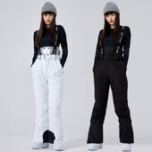 Pantaloni de schi 2025 pentru femei, iarna îngroșați, rezistenți la vânt, impermeabili, caldi, în aer liber, pentru schi, pentru snowboarding, pantaloni cu curele pentru zăpadă, bărbați