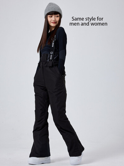 Pantaloni de schi 2025 pentru femei, iarna îngroșați, rezistenți la vânt, impermeabili, caldi, în aer liber, pentru schi, pentru snowboarding, pantaloni cu curele pentru zăpadă, bărbați