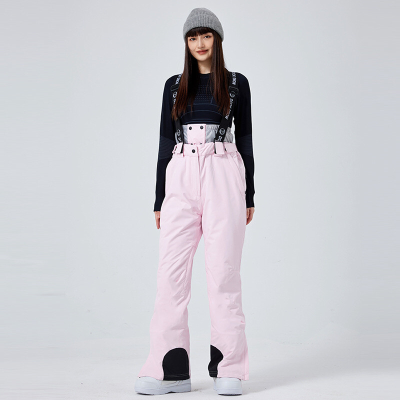 Pantaloni de schi 2025 pentru femei, iarna îngroșați, rezistenți la vânt, impermeabili, caldi, în aer liber, pentru schi, pentru snowboarding, pantaloni cu curele pentru zăpadă, bărbați