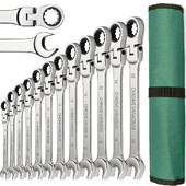 Set chei chei cu clichet 8-22 mm Inel angrenaj Set chei combinate cu clichet Cap flexibil metric cu sac de pânză