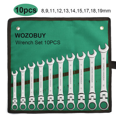 Set chei chei cu clichet 8-22 mm Inel angrenaj Set chei combinate cu clichet Cap flexibil metric cu sac de pânză