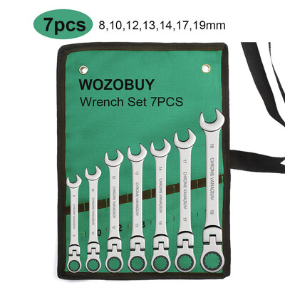 Set chei chei cu clichet 8-22 mm Inel angrenaj Set chei combinate cu clichet Cap flexibil metric cu sac de pânză