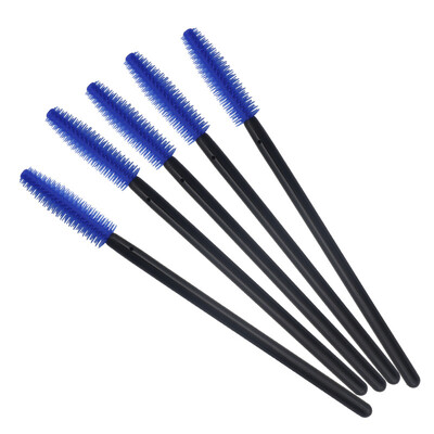 HOT 50 vnt Vienkartiniai silikoniniai blakstienų šepetėliai Blakstienų tušas aplikatorius akių blakstienų makiažo šepetėlis blakstienų priauginimas makiažo įrankiai