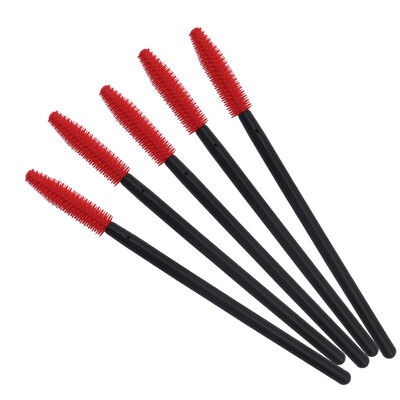 HOT 50 vnt Vienkartiniai silikoniniai blakstienų šepetėliai Blakstienų tušas aplikatorius akių blakstienų makiažo šepetėlis blakstienų priauginimas makiažo įrankiai