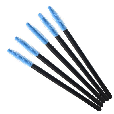 HOT 50 vnt Vienkartiniai silikoniniai blakstienų šepetėliai Blakstienų tušas aplikatorius akių blakstienų makiažo šepetėlis blakstienų priauginimas makiažo įrankiai