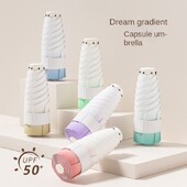 Πεντάπτυχη ομπρέλα ντεγκραντέ Μαύρη Πλαστική Ομπρέλα Ήλιου Ηλιόλουστη ή Βροχερή Ομπρέλα Μικρή φορητή ομπρέλα τσέπης