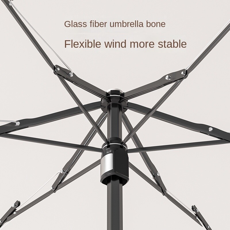 Πεντάπτυχη ομπρέλα ντεγκραντέ Μαύρη Πλαστική Ομπρέλα Ήλιου Ηλιόλουστη ή Βροχερή Ομπρέλα Μικρή φορητή ομπρέλα τσέπης