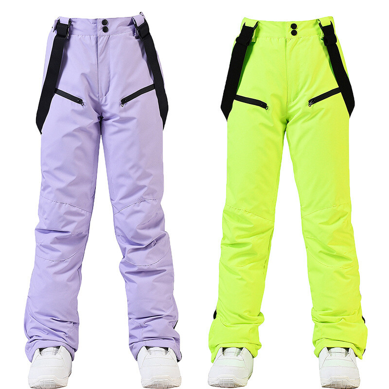 Pantaloni de schi la modă noi, bărbați, femei, impermeabili, pentru zăpadă, pantaloni de iarnă pentru snowboarding, cu suspensie pentru talie
