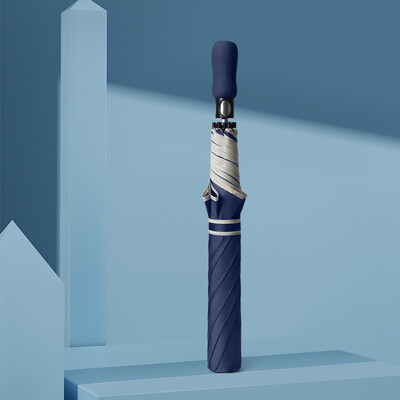 Accesorii de călătorie de lux de afaceri pentru bărbați, femei, umbrelă automată cu 8 coaste, pliabilă, rezistentă la vânt, umbrelă UV puternică, mâner din lemn