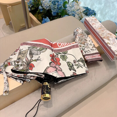 Skladacie automatické dáždniky Lucky Star s potlačou vo francúzskom štýle, vetruodolné, proti UV žiareniu, automatické prenosné dáždniky, darčeky pre ženy.