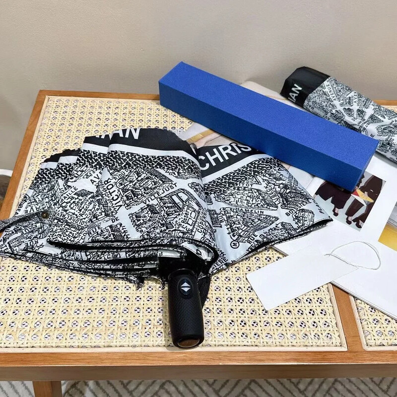 Skladacie automatické dáždniky Lucky Star s potlačou vo francúzskom štýle, vetruodolné, proti UV žiareniu, automatické prenosné dáždniky, darčeky pre ženy.