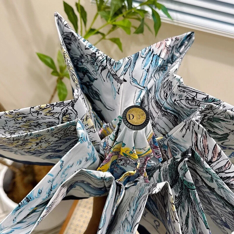 Skladacie automatické dáždniky Lucky Star s potlačou vo francúzskom štýle, vetruodolné, proti UV žiareniu, automatické prenosné dáždniky, darčeky pre ženy.