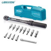 Libraton velosipēda griezes momenta atslēga 1/4 collas, 5-25 Nm, 0,1 Nm mikro, piedziņas griezes momenta uzgriežņu atslēgu komplekts, sešstūra, Torx/Star uzgaļu ligzdas, pagarinātājs