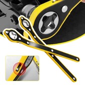 Autóipari munkaerőkímélő hosszú nyelű, racsnis villáskulcs Gépjármű-kulcs gumiabroncs felfüggesztés fülcsavarkulcs Autóipari karbantartási eszköz