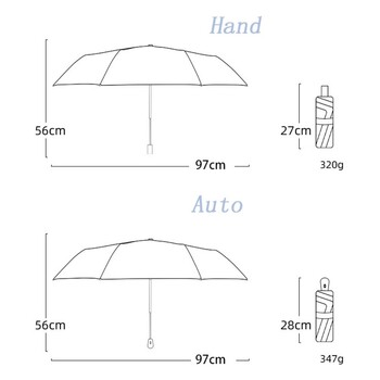 3-Ribs Cartoon Cat Umbrella Αυτόματη ελαφριά ομπρέλα αντηλιακής προστασίας γάτας Προστασία UV Αδιάβροχη πτυσσόμενη ομπρέλα ηλίου