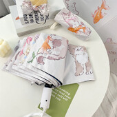 Αυθεντική σχεδίαση Cute Goldfish Cat Πλήρως αυτόματη αναδιπλούμενη ομπρέλα για γυναίκες, βροχή και βροχή Αντηλιακή ομπρέλα διπλής χρήσης