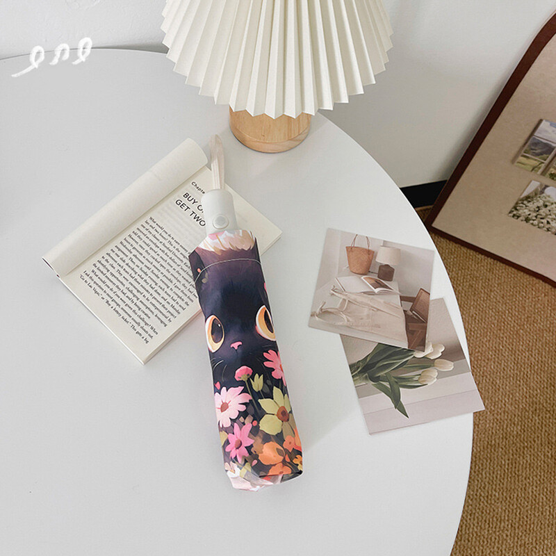 Kassi multikas 50-kordse kokkupandav vihmavari päikese- ja UV-kaitseks, naiste päikesevari nii päikese- kui vihmaseks kasutamiseks