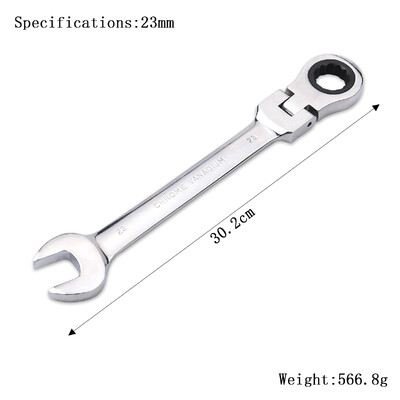 Sada račňových kľúčov, ručné náradie, 72-zubový račňový kľúč, flexibilná hlava, zrkadlový povrch, 6 mm – 27 mm, auto a domáce opravy, 1 ks.
