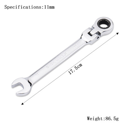 Sada račňových kľúčov, ručné náradie, 72-zubový račňový kľúč, flexibilná hlava, zrkadlový povrch, 6 mm – 27 mm, auto a domáce opravy, 1 ks.