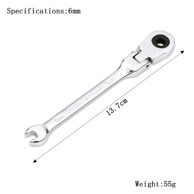 Sada račňových kľúčov, ručné náradie, 72-zubový račňový kľúč, flexibilná hlava, zrkadlový povrch, 6 mm – 27 mm, auto a domáce opravy, 1 ks.
