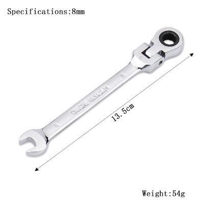 Sada račňových kľúčov, ručné náradie, 72-zubový račňový kľúč, flexibilná hlava, zrkadlový povrch, 6 mm – 27 mm, auto a domáce opravy, 1 ks.