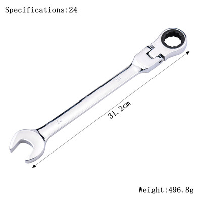 Sada račňových kľúčov, ručné náradie, 72-zubový račňový kľúč, flexibilná hlava, zrkadlový povrch, 6 mm – 27 mm, auto a domáce opravy, 1 ks.