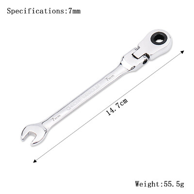 Sada račňových kľúčov, ručné náradie, 72-zubový račňový kľúč, flexibilná hlava, zrkadlový povrch, 6 mm – 27 mm, auto a domáce opravy, 1 ks.
