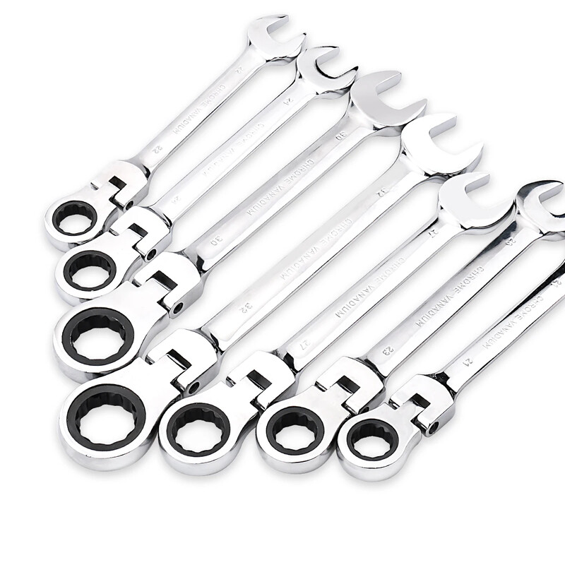 Sada račňových kľúčov, ručné náradie, 72-zubový račňový kľúč, flexibilná hlava, zrkadlový povrch, 6 mm – 27 mm, auto a domáce opravy, 1 ks.