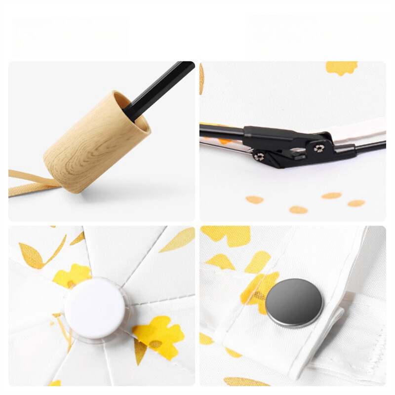 1 gabals personalizēta radoša raksta vēja un lietus necaurlaidīga saulaina lietussarga, piemērots neliels, dažāda rakstura lietussargs