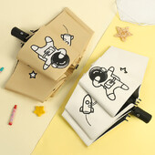 Umbrelă complet automată Protecție solară Umbrelă de soare anti-UV Umbrelă de ploaie cu trei ori desene animate Umbrelă pliabilă Umbrelă de soare