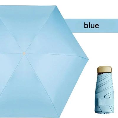 Anti UV Super Mini Pocket Compact Sun Umbrella Saliekams lietus vēja necaurlaidīgs ceļojumu mini lietussargs