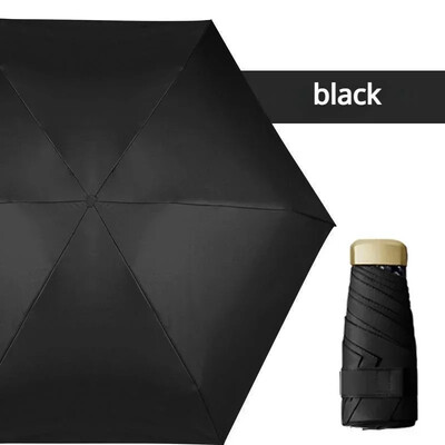 Anti UV Super Mini Pocket Compact Sun Umbrella Saliekams lietus vēja necaurlaidīgs ceļojumu mini lietussargs