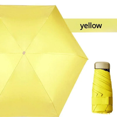 Anti UV Super Mini Pocket Compact Sun Umbrella Saliekams lietus vēja necaurlaidīgs ceļojumu mini lietussargs