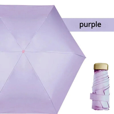 Anti UV Super Mini Pocket Compact Sun Umbrella Saliekams lietus vēja necaurlaidīgs ceļojumu mini lietussargs