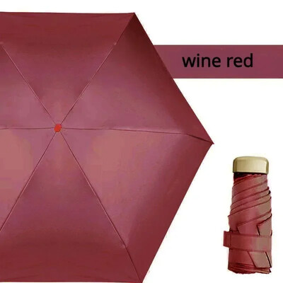 Anti UV Super Mini Pocket Compact Sun Umbrella Saliekams lietus vēja necaurlaidīgs ceļojumu mini lietussargs