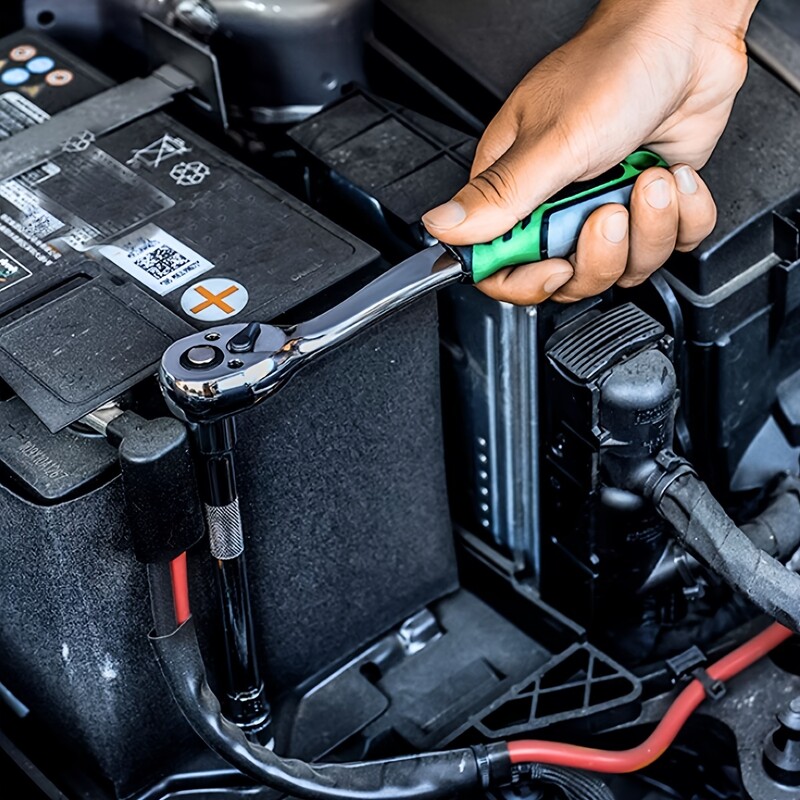 72 Zobu 12 gabalu sprūdrata uzgriežņu atslēgas ligzdas komplekts 1/4 "-3/8" -1/2 " Ātri atbrīvojams reversīvs rokturis, ko izmanto automobiļu apkopei