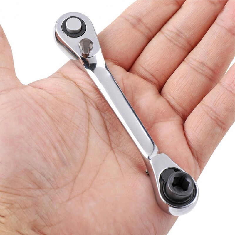 Mini 1/4 inch dublu capete rapid cheie cu clichet tijă șurubelniță instrument Bit Conține 1 x clichet mâner cheie piese pentru instrument